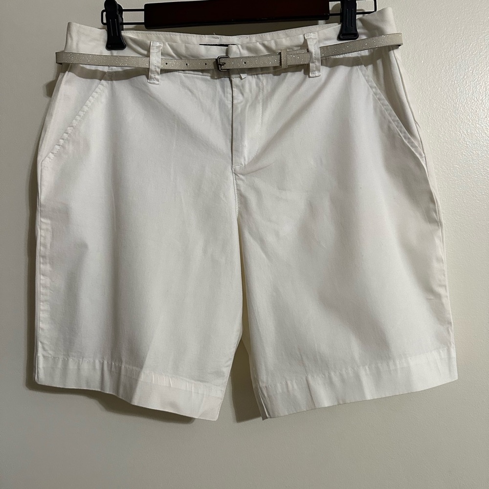 Calvin Klein Jeans White Cotton Shorts, Size 8